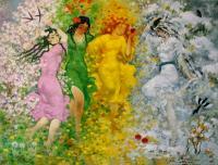 Seasons - Other Paintings - By Dilorom Abdullaeva, Other Painting Artist