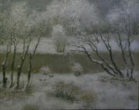 Snowy Winter - Other Paintings - By Dilorom Abdullaeva, Other Painting Artist