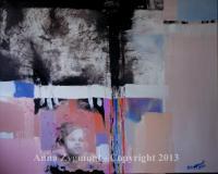 Graphic Angel Year 2012 - Oil On Canvas Paintings - By Anna Zygmunt, Abstract Painting Artist