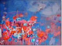Evening Meadow June 2013 Oil Canvas - Oil On Canvas Paintings - By Anna Zygmunt, Abstract Painting Artist