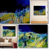 Village 1 And Village 2  2013Oil On Canvas - Oil On Canvas Paintings - By Anna Zygmunt, Abstract Painting Artist