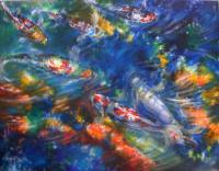 In The Pound - Oil Color Paintings - By Siriratana Srireung, Semiabstract Painting Artist