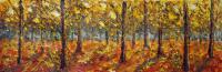 Pre-Painting Autumn Park 214 Oil On Canvas 24X70Cm 2010 - Oil On Canvas Paintings - By Valery Rybakow, Oil Painting Art Painting Artist