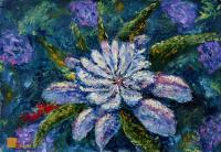 Wwwrybakowcom - Flower Oil Painting Glade Mysterious Flowers 2 - Oil On Canvas