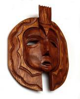 Wooden Mask-The Sun - Wooden Sculptures Sculptures - By Vladislav Noxoff, Pop Art Sculpture Artist