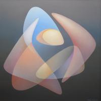 Resonance Of Silence 1 - Oil On Coated Hardboard Paintings - By Orest Dubay, Geometric Abstraction Painting Artist