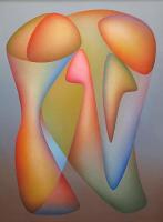 Intimate Moments 4 - Oil On Coated Hardboard Paintings - By Orest Dubay, Abstract Painting Artist