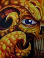 Headcheese - Oil Paintings - By Chris Morant, Biomech Painting Artist