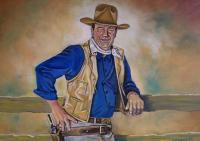 The Duke - Oil On Canvas Board Paintings - By Edward Martin, Portrait Painting Artist