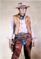 Rawhide - Oil On Canvas Board Paintings - By Edward Martin, Portrait Painting Artist