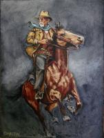 The Last Ride - Oil On Hardboard Paintings - By Edward Martin, Portrait Painting Artist