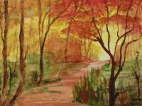 The Rose Tree - Watercolor Paintings - By Natan Estivallet, Representational Painting Artist