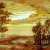 Golden Athmosphere - Watercolor Paintings - By Natan Estivallet, Representational Painting Artist