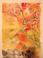 Wild Trees - Water Color Paintings - By Claudia Raquel, Water Color Painting Artist