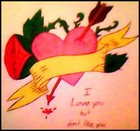 Love Heart - Pencil  Paper Drawings - By Leonardez Rosas, Drawn Drawing Artist