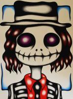 Jack White Skellington - Ink And Colored Pencil Drawings - By John Proctor, Lowbrow Drawing Artist