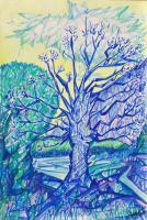 Albero Di Manali - Water Color Paintings - By Virginia -, Abstract Painting Artist