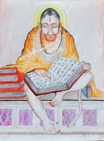 Figurative - Hanuman - Pencil And Watercolor On Paper