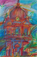 Pappagallidi Orchha - Water Color Paintings - By Virginia -, Expressionist Painting Artist