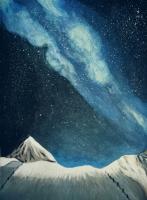 Night Sky - Painting Paintings - By Prakash Prajapati, Canvas Painting Painting Artist