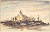 Spanish Mission - Watercolour Paintings - By Bobby Silliman, Free Spirited Painting Artist