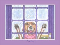 Frosty Paws - Colored Pencil  Ink Drawings - By Martin Bucknarish, Humor Drawing Artist