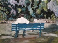Father And Son - Watercolor Paintings - By Cathy Jourdan, Impressionism Painting Artist