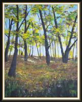 Fall Forest - Acrylics Paintings - By Joe Labianca, Impressionism Painting Artist