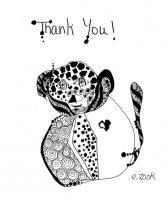 Thank You - Pen And Ink Drawings - By Edra Zook, Whimsical Drawing Artist