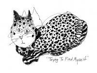 Trying To Find Myself - Pen And Ink Drawings - By Edra Zook, Whimsical Drawing Artist
