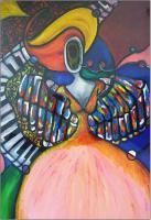 Jazz Angel By Denise Clayton-Onwere - Mixed Medium Paintings - By Denise Onwere, Abstract Painting Artist