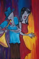 Jazz Singer By Denise Clayton-Onwere - Acrylic Paintings - By Denise Onwere, Abstract Painting Artist