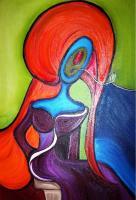 Singing Hair By Denise Clayton-Onwere - Acrylic Paintings - By Denise Onwere, Abstract Painting Artist