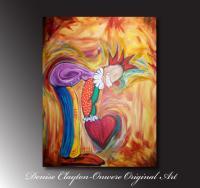 Funny Love By Denise Clayton-Onwere - Acrylic Paintings - By Denise Onwere, Abstract Painting Artist
