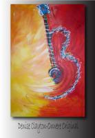 Flames And Strings By Denise Clayton-Onwere - Acrylic Paintings - By Denise Onwere, Abstract Painting Artist