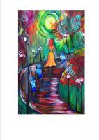 A Walk In The Park By Denise Onwere - Acrylic Paintings - By Denise Onwere, Abstract Painting Artist