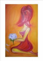 He Loves Me By Denise Onwere - Oil Paintings - By Denise Onwere, Abstract Painting Artist