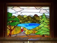The View Over The Lake - Glass Glasswork - By Gabrielle Rogers, Nature Glasswork Artist