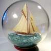 Ship In Bottle - Mariquita - Bottle Putty Wood Paint Paper Woodwork - By Gabrielle Rogers, Sailing Sloop Woodwork Artist