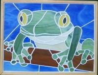 Tree Frog - Glass Glasswork - By Gabrielle Rogers, Nature Glasswork Artist