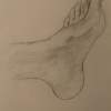 Foot - Graphite Drawings - By Cassi Fields, Simple Drawing Artist