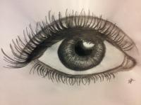 Eye - Graphite Drawings - By Cassi Fields, Simple Drawing Artist