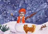Christmas - Hunter - Watercolor