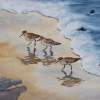 Sandpiper Shuffle - Watercolor Paintings - By Gaylen Whiteman, Impressionistic Realism Painting Artist