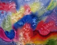 Cosmic Heart - Watercolor Paintings - By Gaylen Whiteman, Free Form Painting Artist