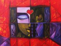 Dreaming Girl 3 - Acrylic On Canvas Paintings - By Mopasang Valath, Abstract Oriented Painting Artist
