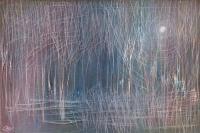 Woodland In Moonlight - Acrylic Artist Paints Paintings - By David Seacord, Modern Spiritual Impressionism Painting Artist
