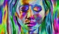 Neon On My Face - Human Form Digital - By Lee Glover, Modern Paint Digital Artist