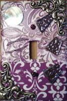 Purple - Mixed Medium Other - By Kelly Stewart, Custom Light Switch Plates Other Artist