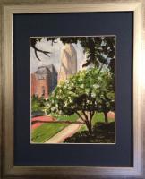 Downtown Houston - Watercolor Paintings - By Kelly Stewart, Experimenting With Watercolor Painting Artist